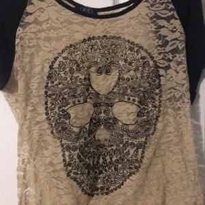 Lacy skull shirt
